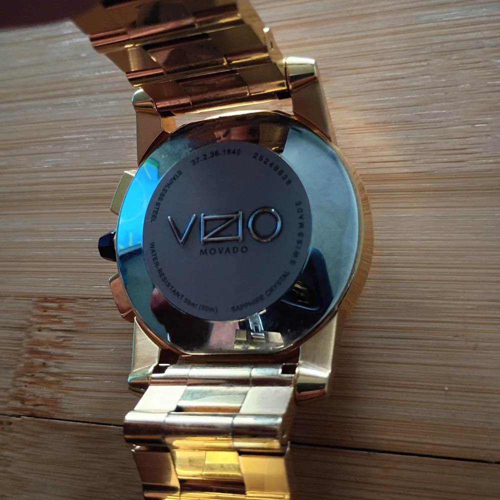 Movado Gold Watch CHRONOGRAPH VIZIO $2795 - Picture 7 of 13